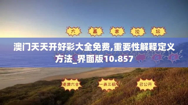 澳门天天开好彩大全免费,重要性解释定义方法_界面版10.857