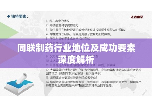 同联制药行业地位及成功要素深度解析